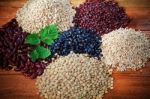 Red Bean Black Bean Rice Grain Stock Photo