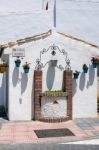 Flowerpots And Bucket In Cala De Mijas Stock Photo