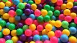 Dry Children's Pool With Colorful Balls Stock Photo