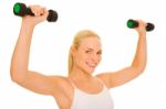 Woman Weight Lifting Stock Photo