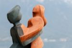 Modern Art Statue In Montreux Switzerland Stock Photo