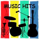 Music Hits Indicates Sound Track And Charts Stock Photo