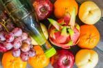 The Color Of Many Fruits Stock Photo