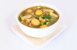 Thai Cuisine Hot Spicy Chicken  Soup Stock Photo