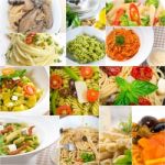 Collection Of Different Type Of Italian Pasta Collage Stock Photo