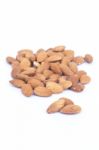 Almond Nuts Isolated On White Background Stock Photo