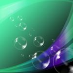 Bubbles Background Shows Soapy Water Fun Or Transparent Sparklin Stock Photo