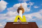 Seoul - December 26 : Seoul Tower December 26,2014 In Seoul,kr.it Marks The Highest Point In Seoul Stock Photo