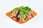 Hot Spicy Thai Cuisine Minced Pork Salad Stock Photo