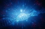 2d Render Of Dna Structure, Abstract Background Stock Photo