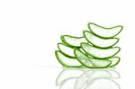 Slice Aloe Vera A Very Useful Herbal Medicine For Skin Care And Stock Photo