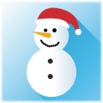 Snowman Icon Represents Merry Xmas Festive Celebration Stock Photo