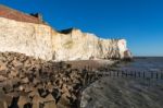 White Cliffs At Seaford Head Stock Photo