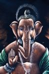 Lord Ganesh Painting Stock Photo