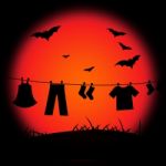 Halloween Bat Represents Trick Or Treat And Abstract Stock Photo