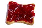 Toasted Bread With Jam Stock Photo