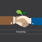 Shake Hand Is Begin Friendship  Illustration Stock Photo