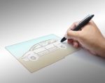 Automobile Sketching Design Stock Photo