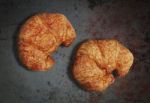 Croissants On Concrete Floors Stock Photo