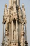 Detail Of The Skyline Of The Duomo In Milan Stock Photo