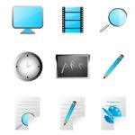 Study Icons Stock Photo