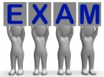 Exam Banners Means Extreme Questionnaire Or Examination Stock Photo