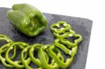 Green  Bell Peppers Stock Photo