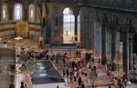 Istanbul, Turkey - May 26 : Interior View Of The Hagia Sophia Museum In Istanbul Turkey On May 26, 2018. Unidentified People Stock Photo