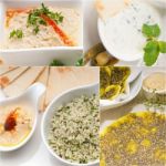 Arab Middle Eastern Food Collage Stock Photo