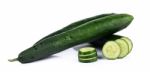 Fresh Cucumbers Isolated On White Background Stock Photo