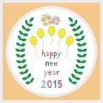 Happy New Year 2015 Greeting Card20 Stock Photo