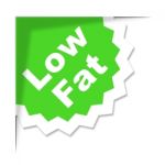 Low Fat Label Represents Weight Loss And Diets Stock Photo