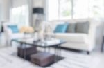 Blur Image Of Modern Living Room Stock Photo