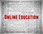 Online Education Representing World Wide Web And Website Stock Photo