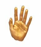 Golden Male Hand Stock Photo