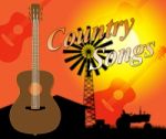 Country Songs Shows Folk Music And Singing Stock Photo