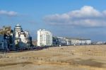 View Of Various Hotels And Apartments In Eastbourne Stock Photo