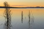 Lake Wivenhoe In Queensland During The Day Stock Photo