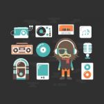 Hip Hop Dj And Music Instrumental Stock Photo