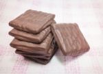 Stack Of Milk Chocolate Pieces Stock Photo