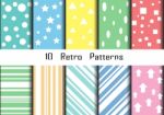 Retro Patterns Collection  For Making Wallpapers Stock Photo