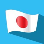 Japan Flag  Icon Stock Photo