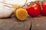 Italian Basic Pasta Ingredients Stock Photo