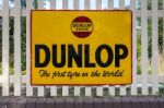 Dunlop Sign At Sheffield Park Station Stock Photo