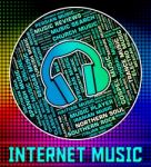 Internet Music Means World Wide Web And Harmony Stock Photo