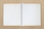 Blank Double Page Of Photo Album Stock Photo