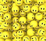 Smileys Show Happy Cheerful Faces Stock Photo