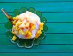 Shaved Ice With Fruits Stock Photo