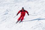 Deogyusan,korea - January 1: Skier Skiing On Deogyusan Ski Resort In Winter,south Korea On January 1, 2016 Stock Photo