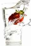 Strawberry Splash Stock Photo